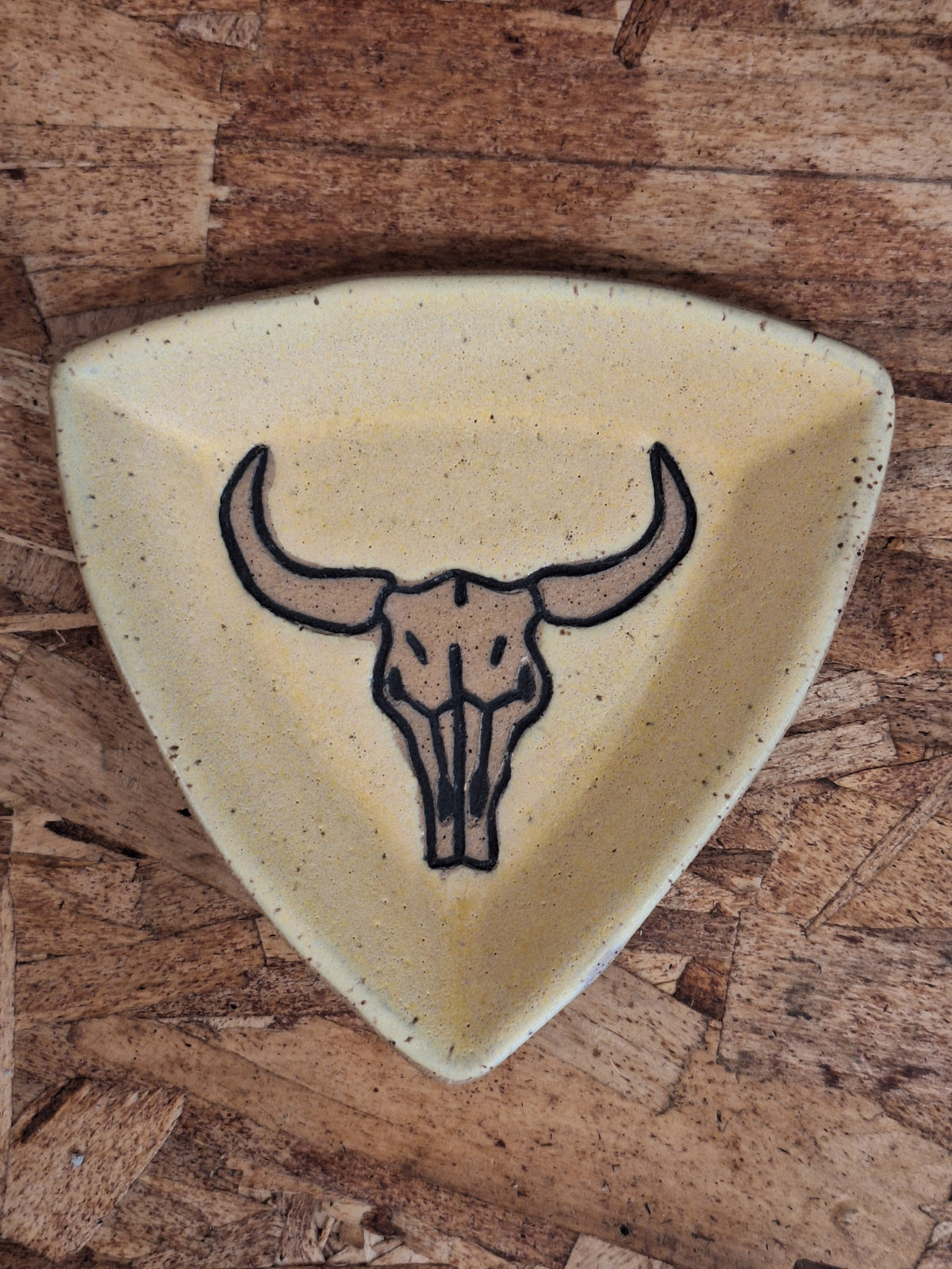 Cow Skull Plate Triangle Small