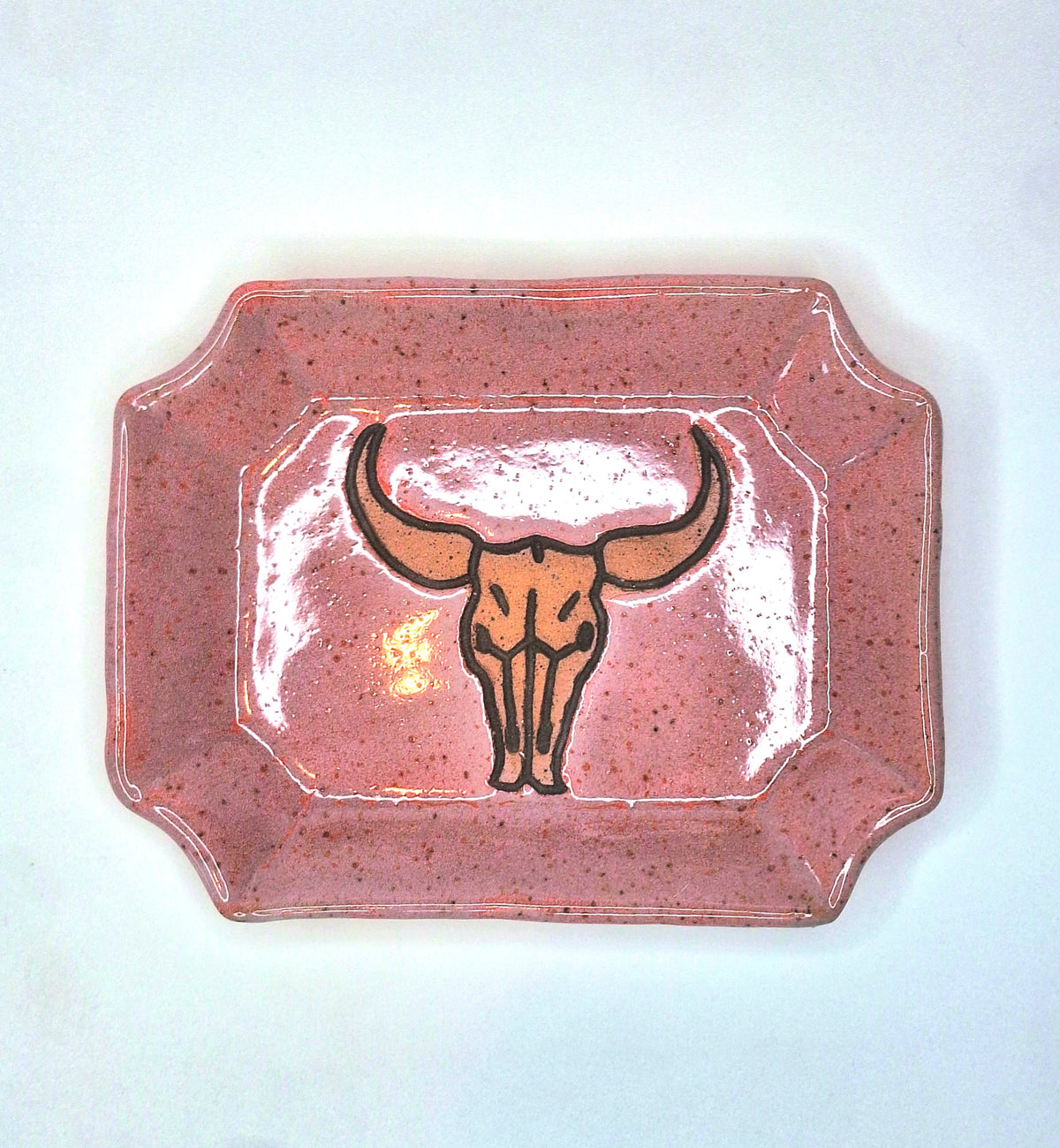 Cow Skull Plate Rectangle Medium