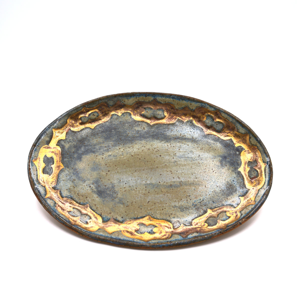 Gold Chain Plate Oval Large