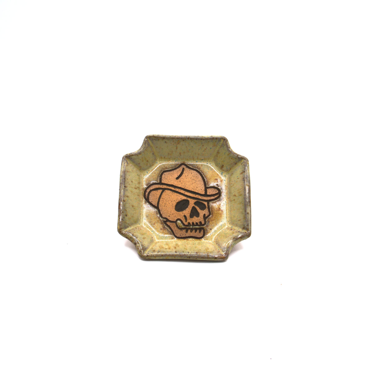 Cowboy Skull Plate Square Medium