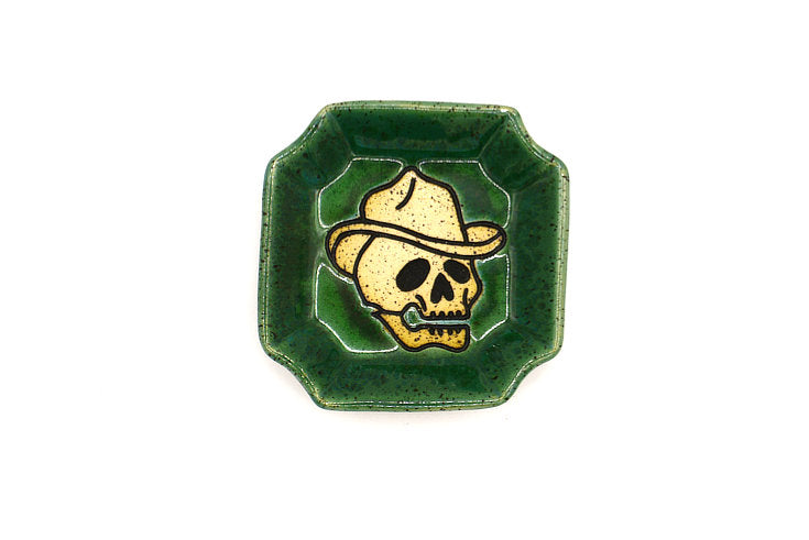 Cowboy Skull Plate Square Medium