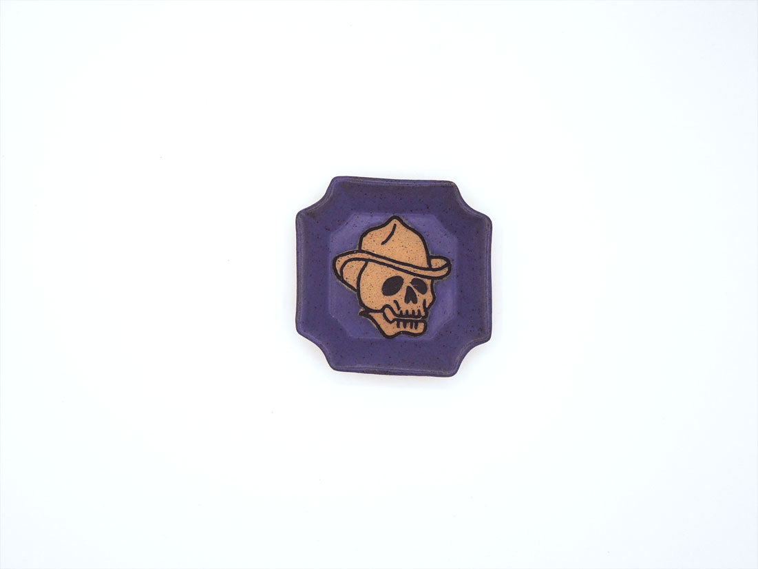 Cowboy Skull Plate Square Medium