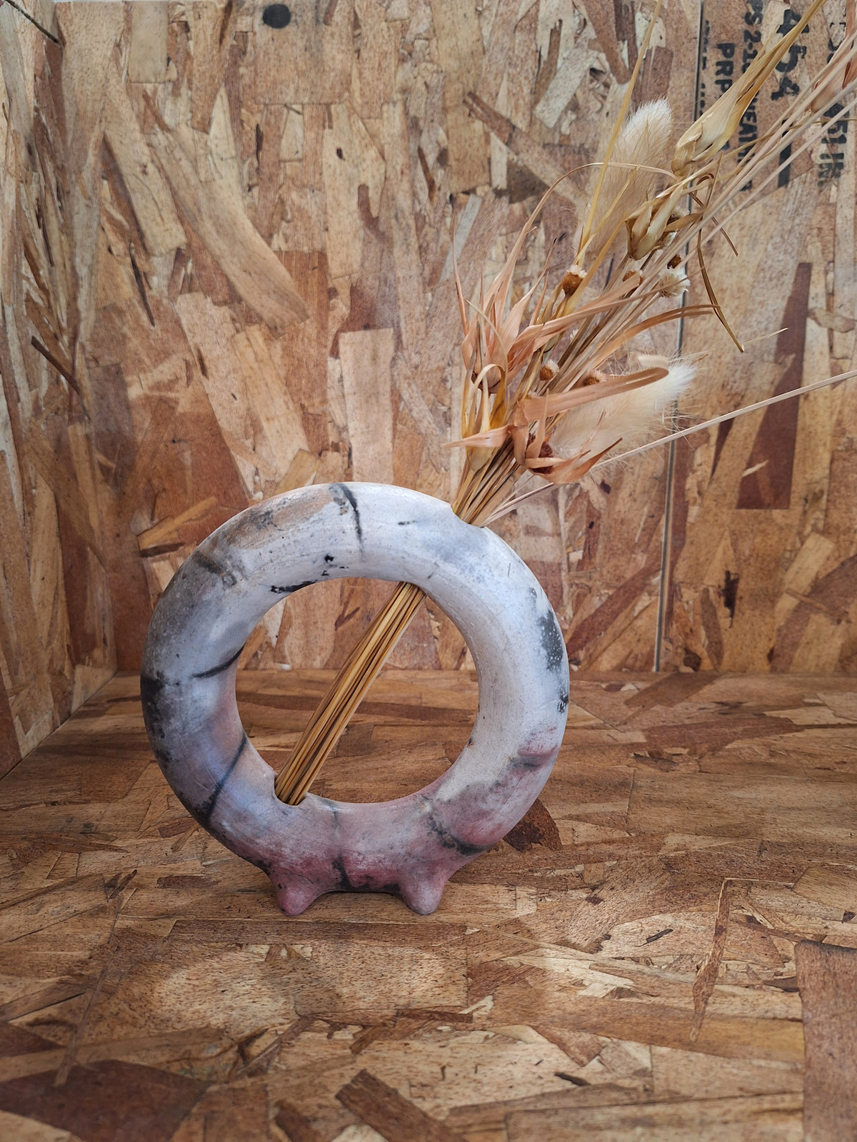 Pit Fired Ikebana with Good Buds