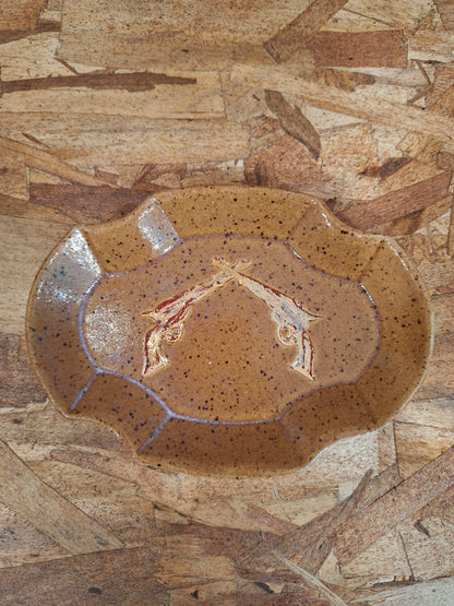 Pistol Plate Scalloped Oval