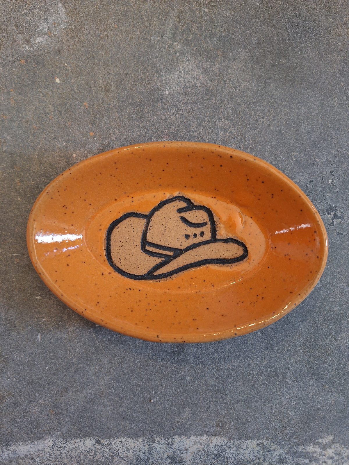 Cowboy Hat Plate Oval