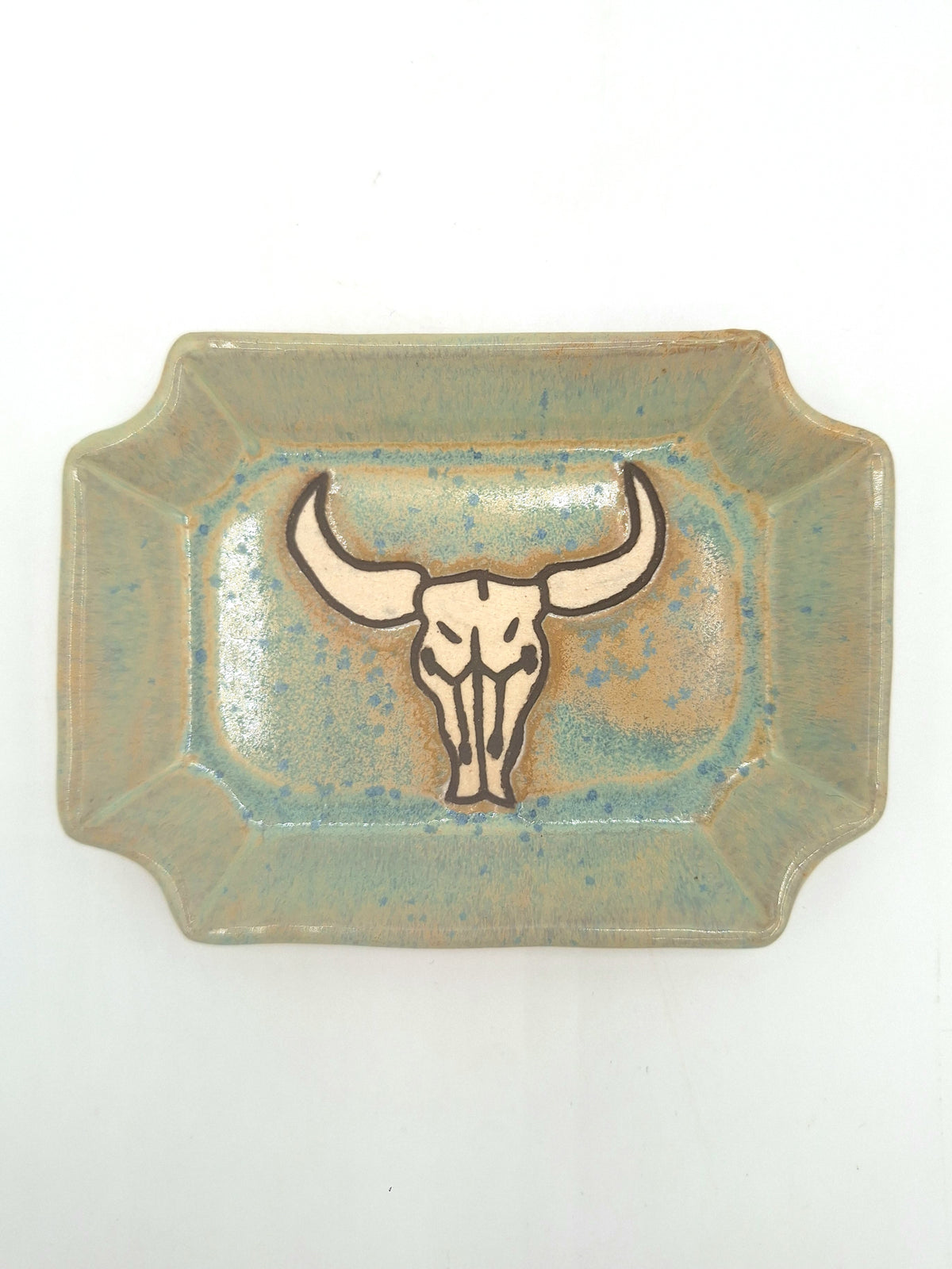 Cow Skull Plate Rectangle Medium