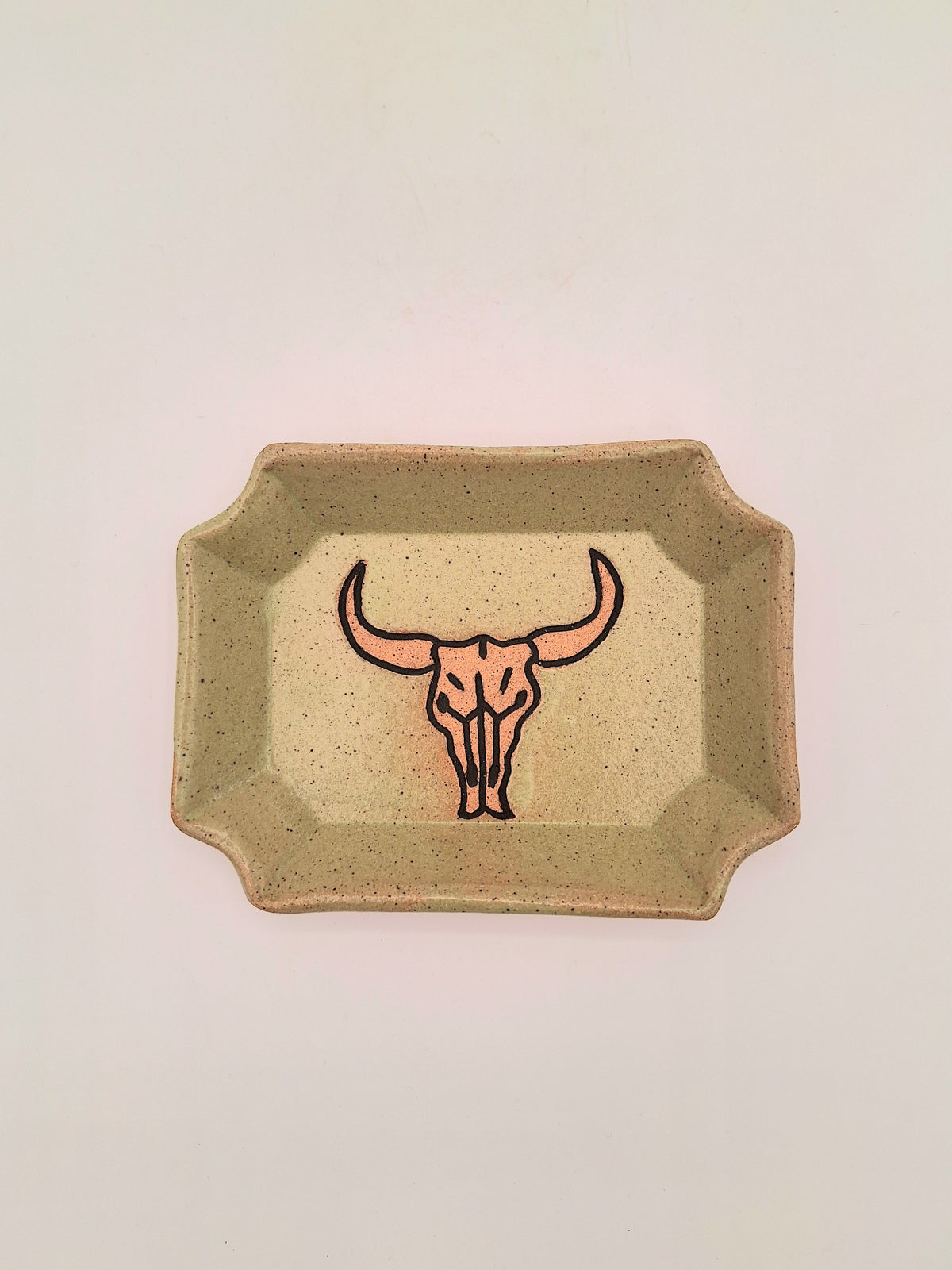 Cow Skull Plate Rectangle Medium