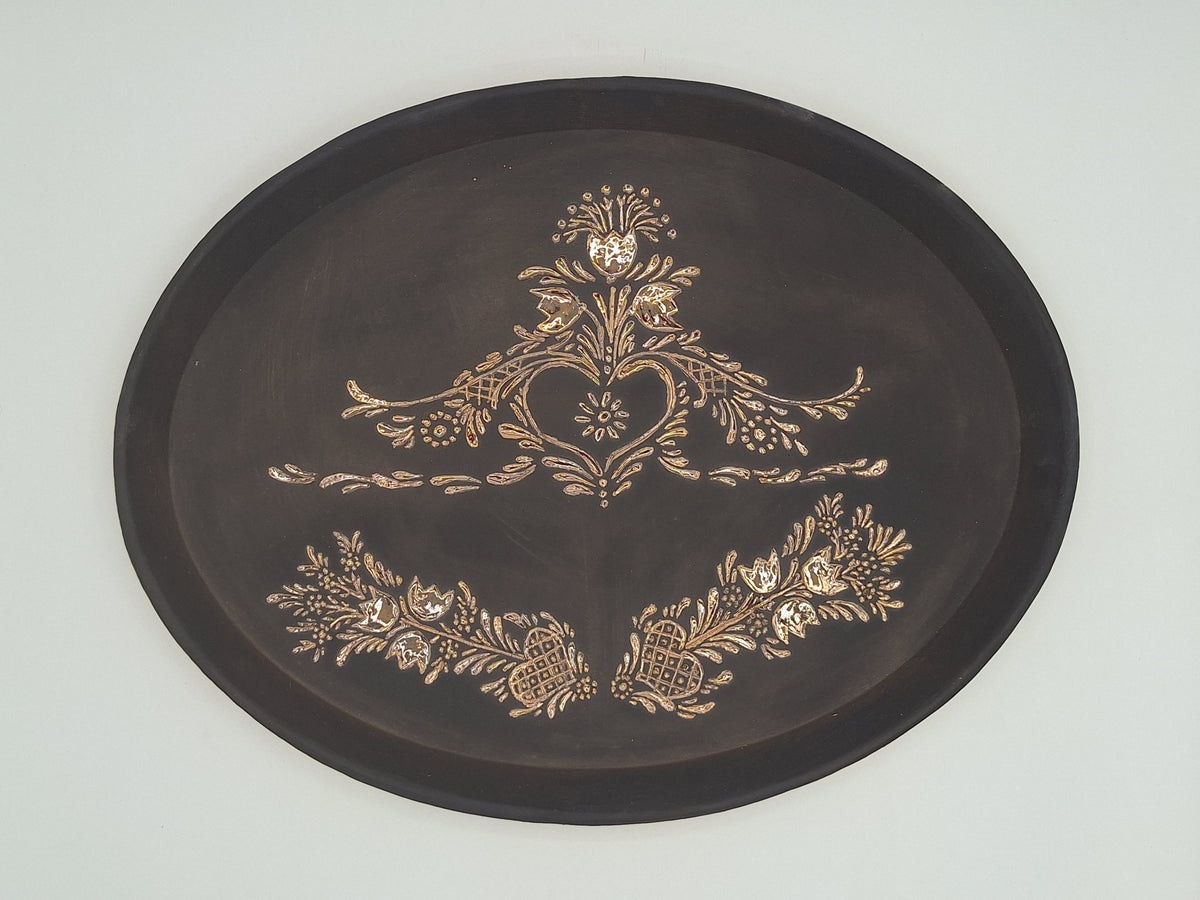 Floral Platter Gold